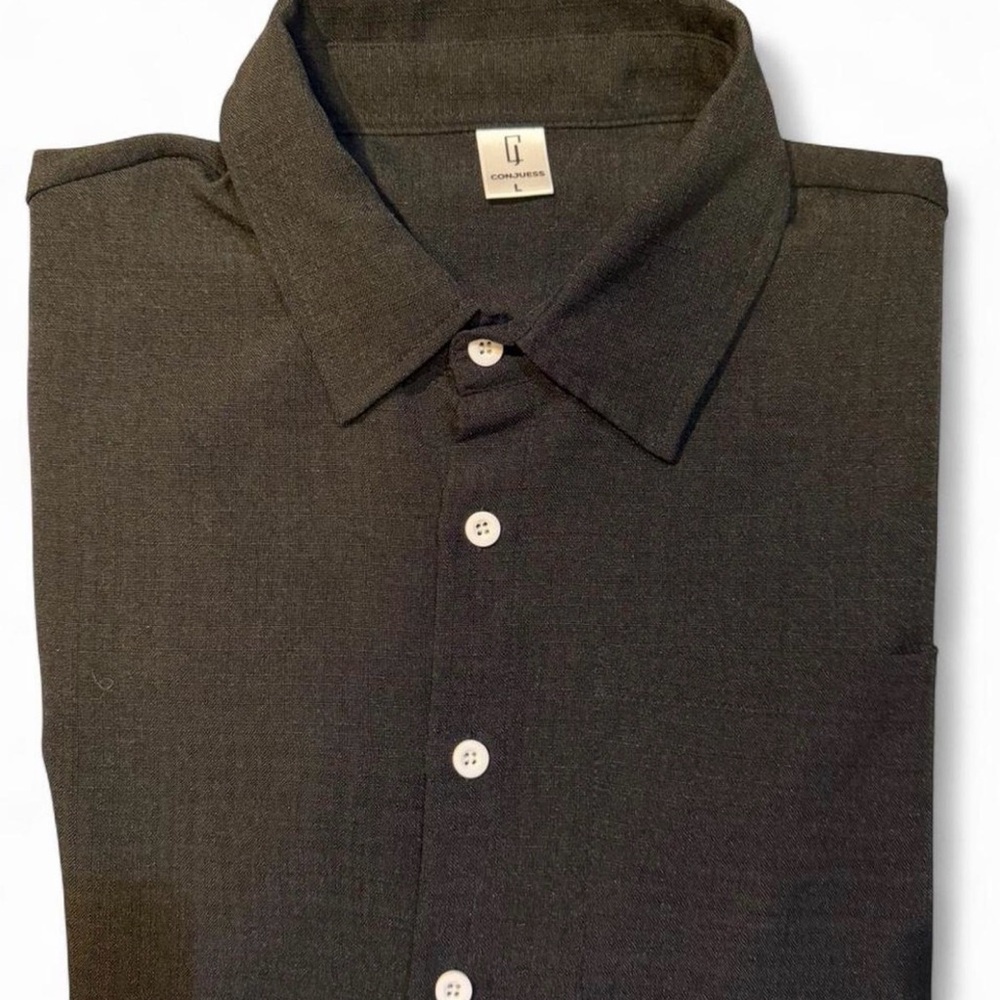 Men's Black Casual Button Down Shirt